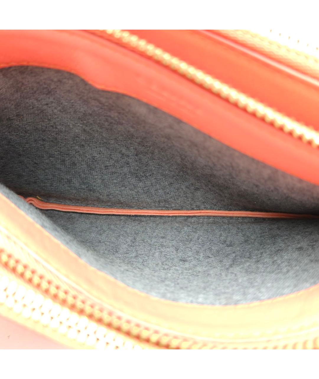 CELINE Коралловая кожаная сумка через плечо, фото 7