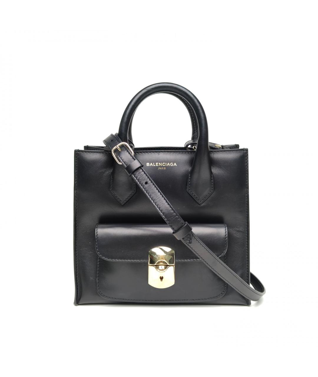 BALENCIAGA Черная кожаная сумка через плечо, фото 8