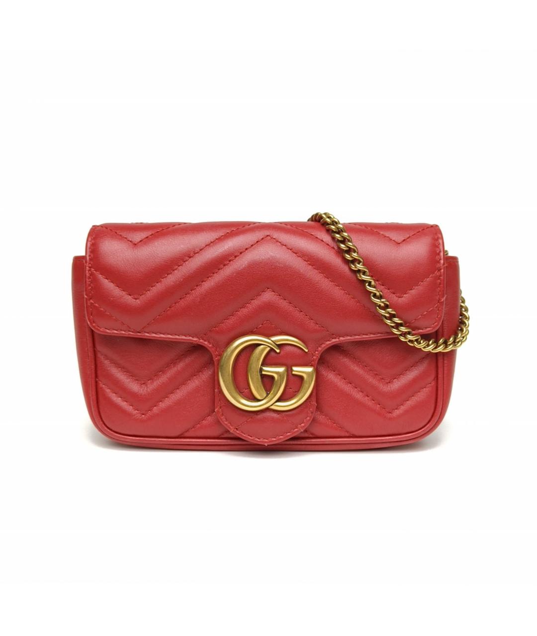 GUCCI Красная кожаная сумка через плечо, фото 2