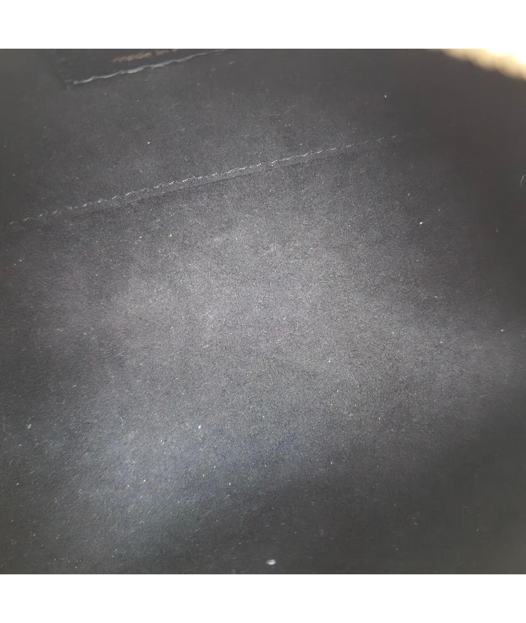 LOUIS VUITTON Черная кожаная сумка через плечо, фото 7