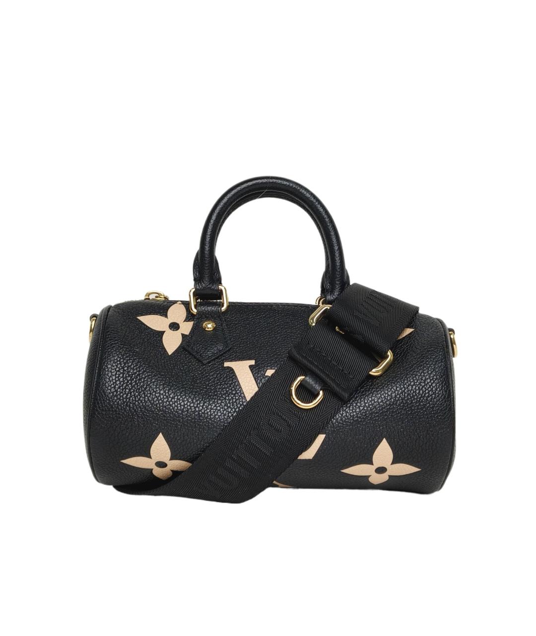 LOUIS VUITTON Черная кожаная сумка через плечо, фото 9