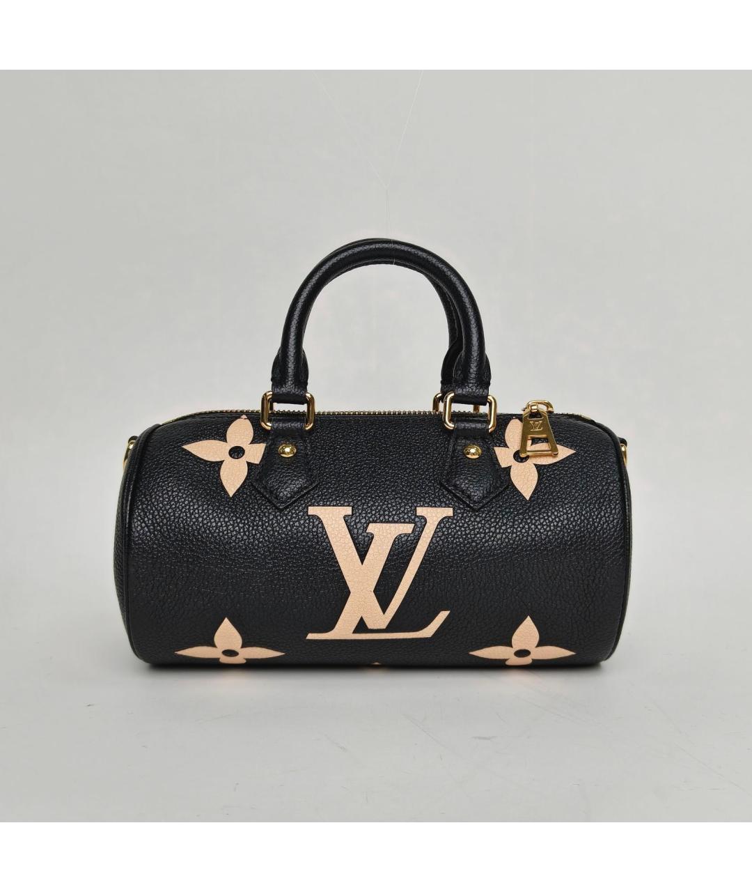 LOUIS VUITTON Черная кожаная сумка через плечо, фото 4