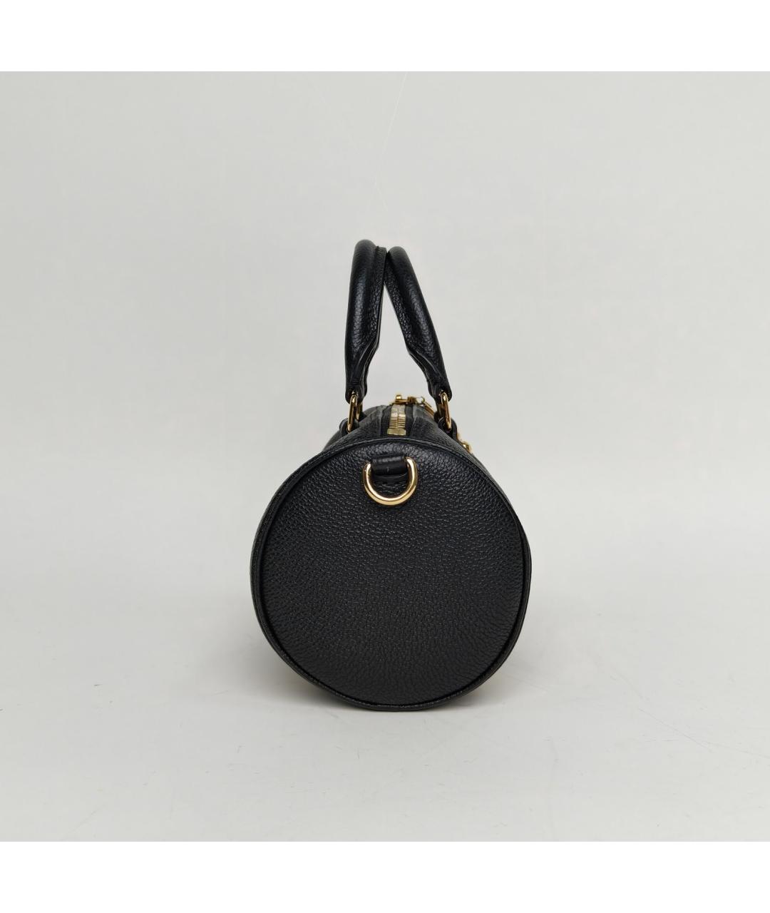 LOUIS VUITTON Черная кожаная сумка через плечо, фото 3