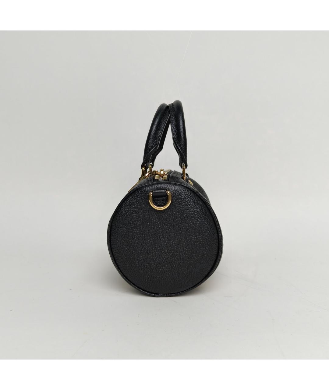 LOUIS VUITTON Черная кожаная сумка через плечо, фото 5