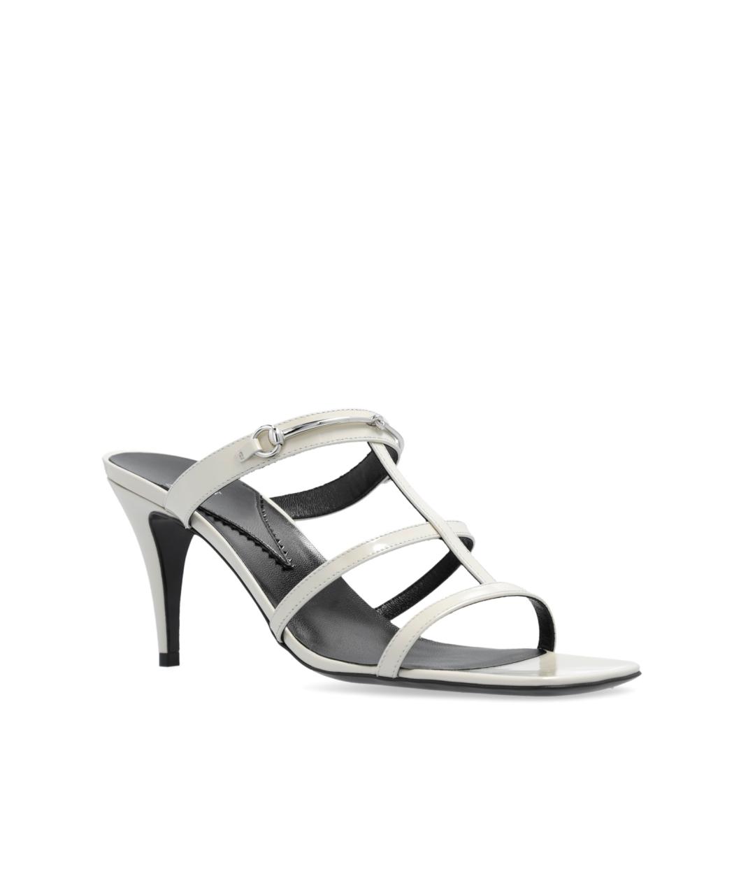 GUCCI Бежевые кожаные мюли, фото 2