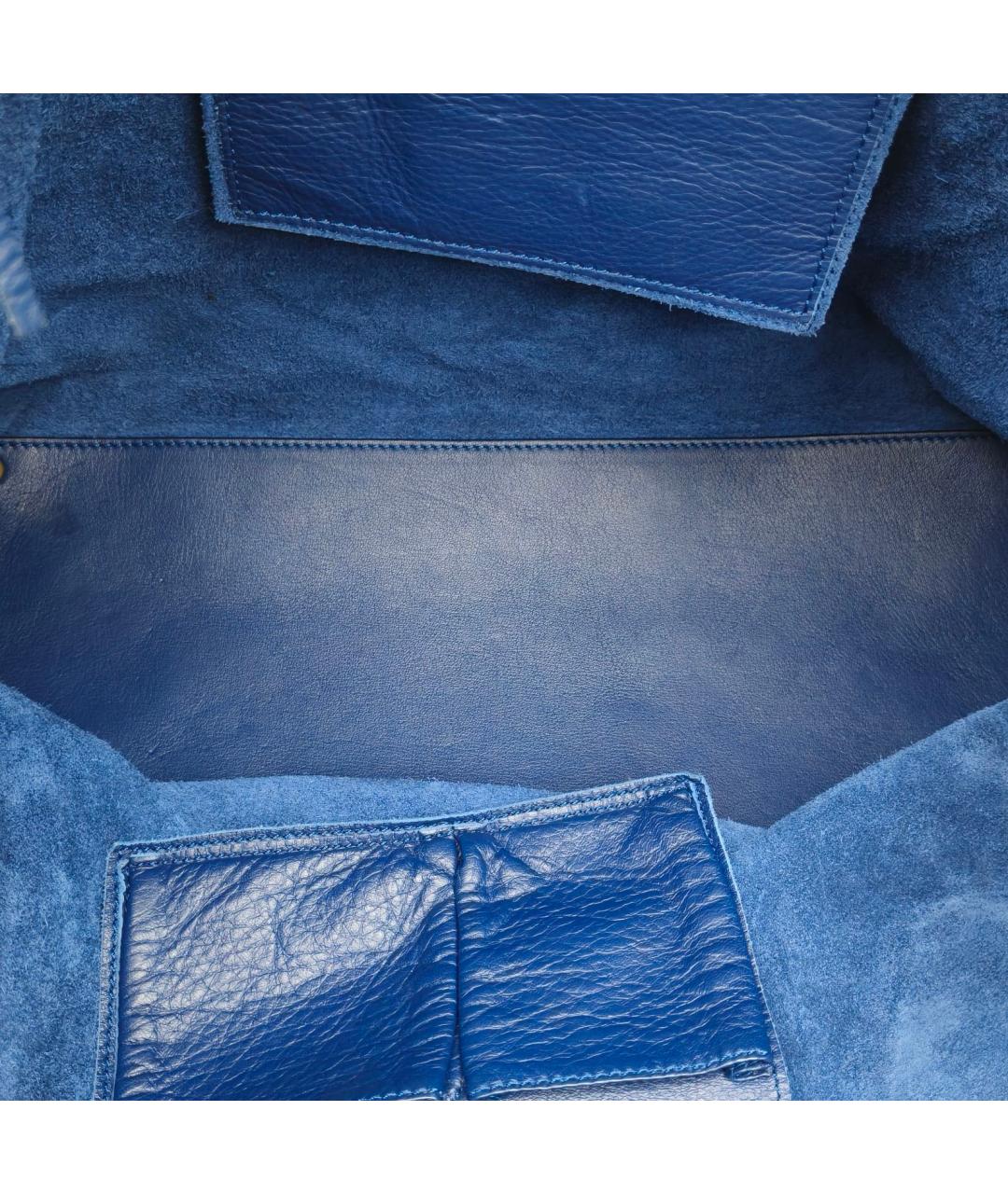 BALENCIAGA Синяя кожаная сумка через плечо, фото 7