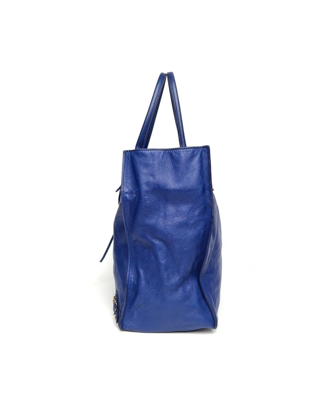 BALENCIAGA Синяя кожаная сумка через плечо, фото 3