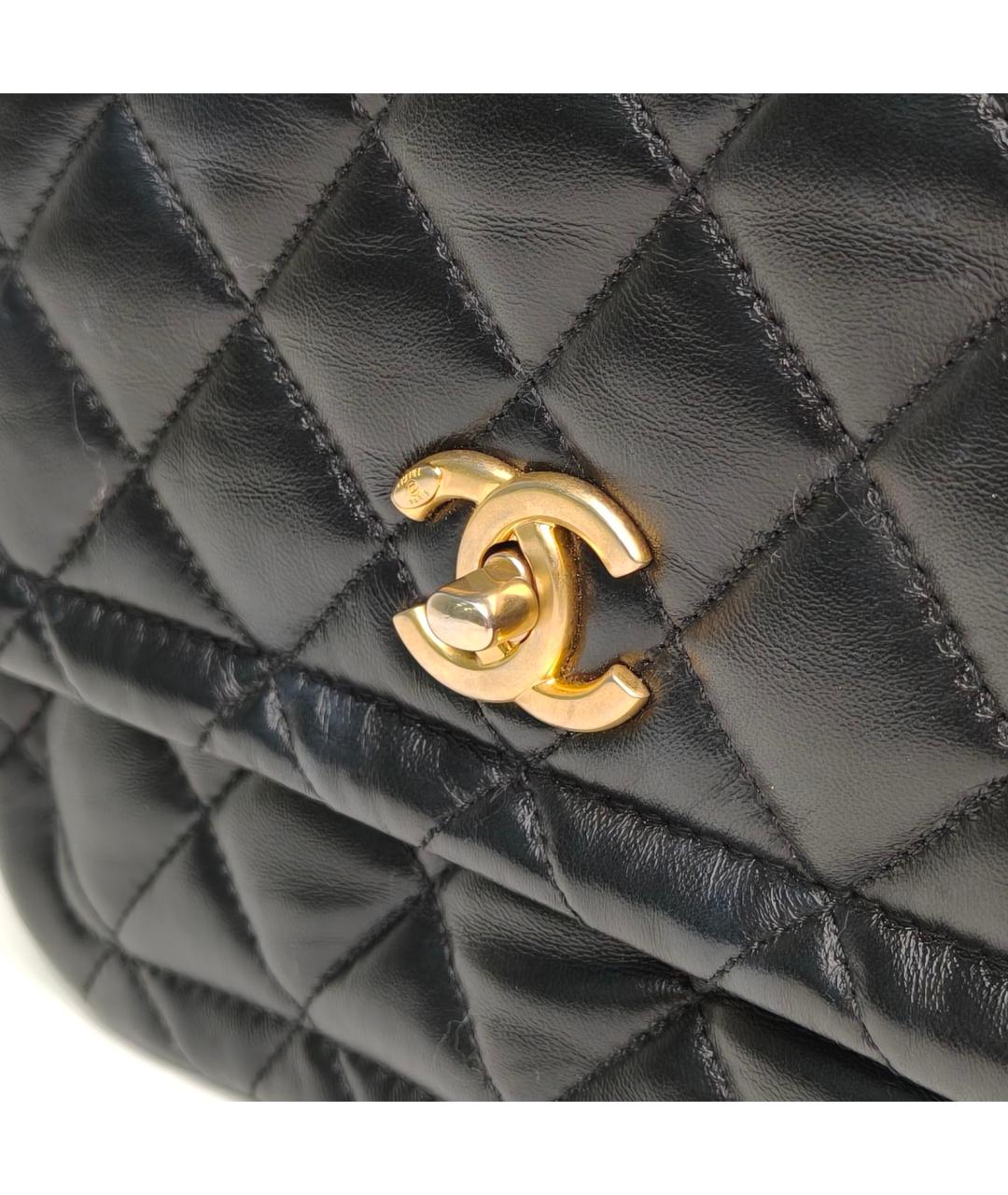 CHANEL Черная кожаная сумка через плечо, фото 7