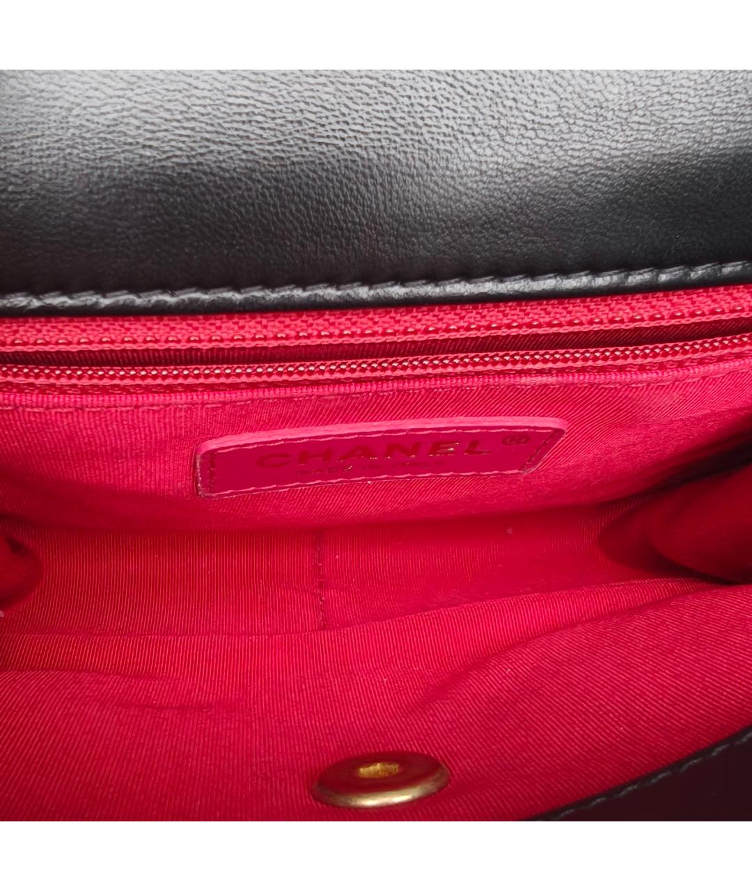 CHANEL Черная кожаная сумка через плечо, фото 8