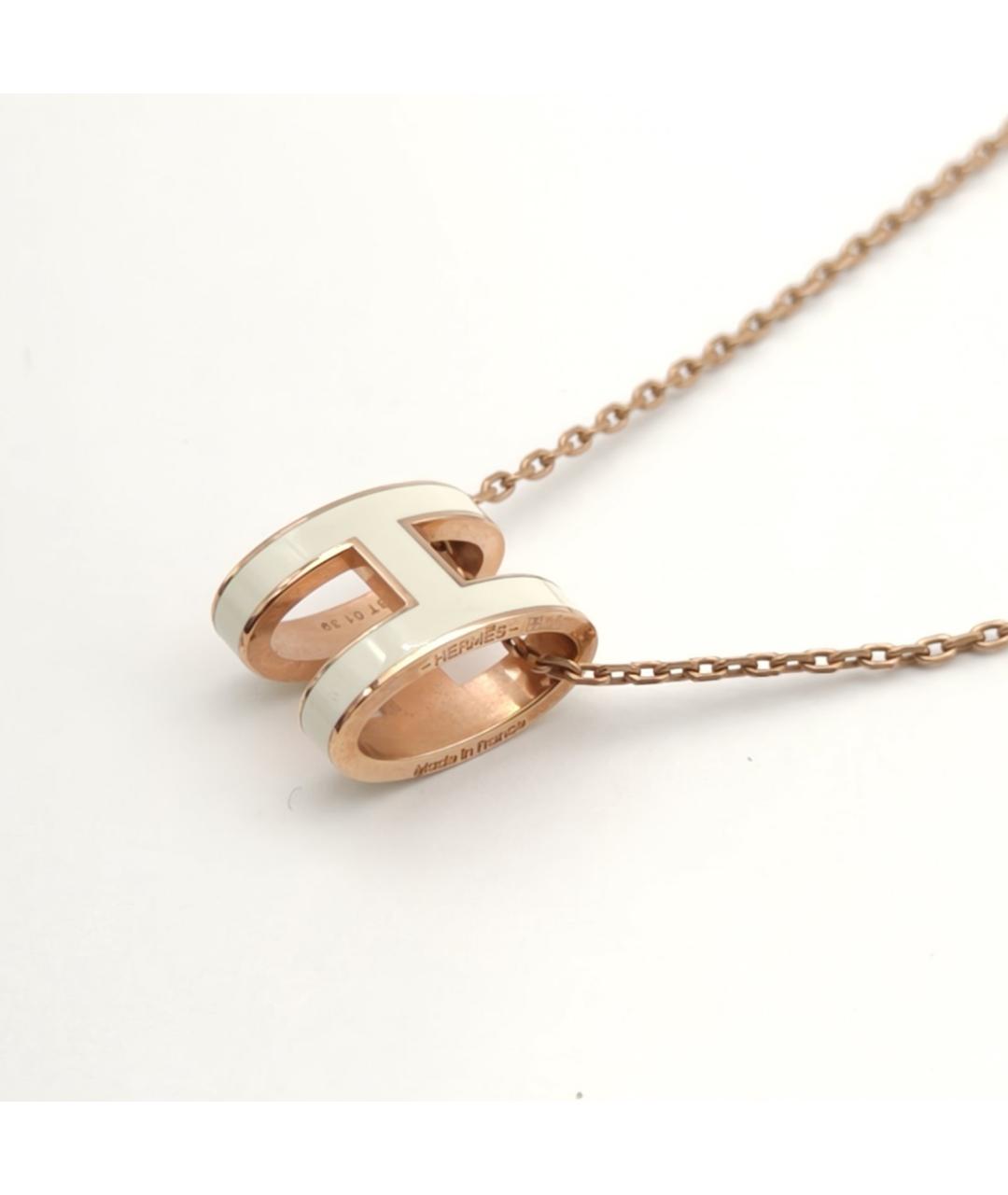 HERMES Золотое металлическое колье, фото 4