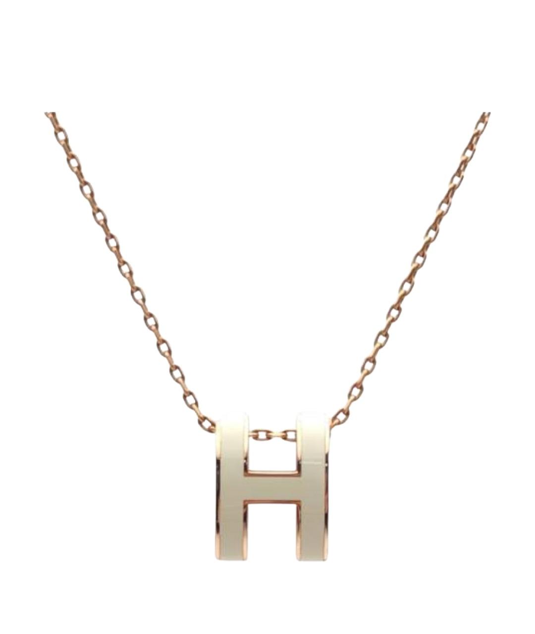 HERMES Золотое металлическое колье, фото 1