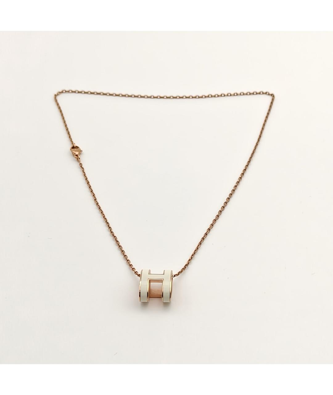 HERMES Золотое металлическое колье, фото 7