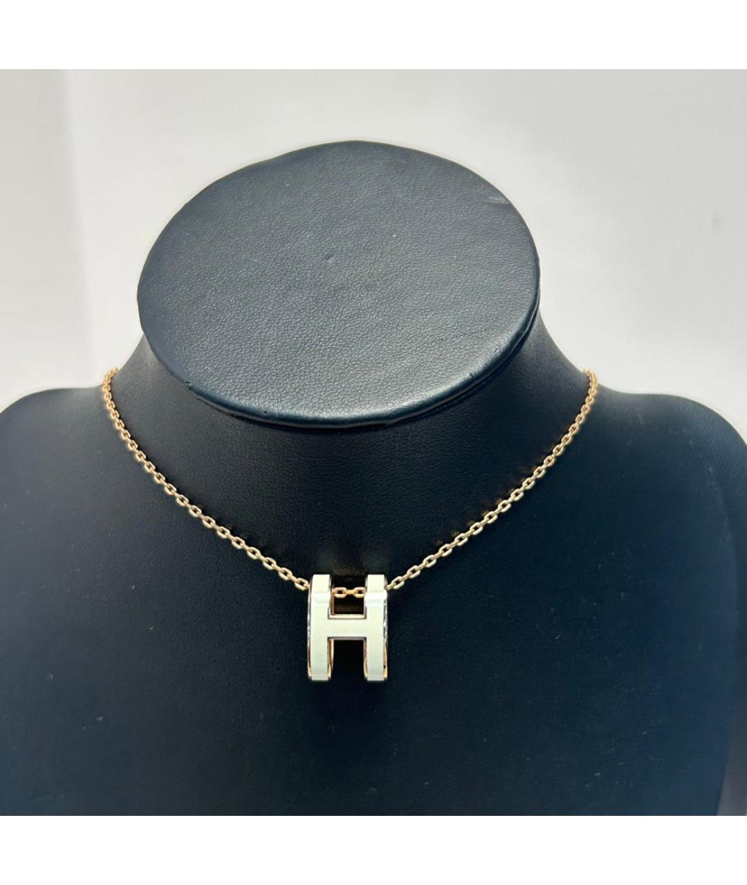 HERMES Золотое металлическое колье, фото 8