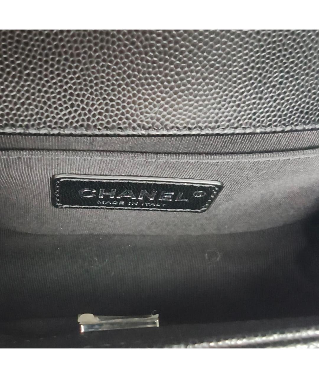 CHANEL Черная кожаная сумка через плечо, фото 8