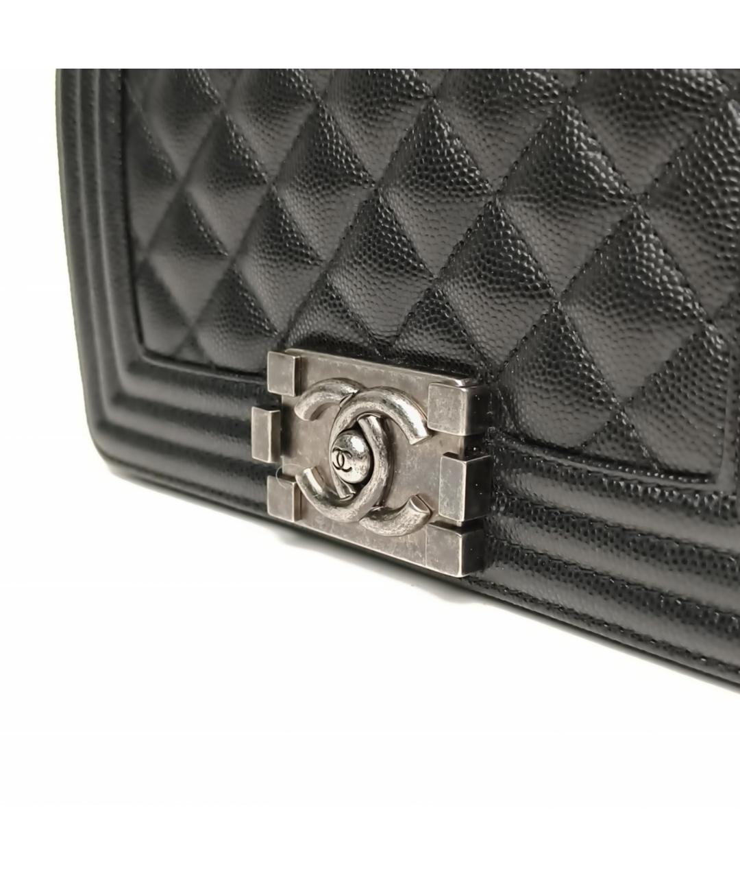 CHANEL Черная кожаная сумка через плечо, фото 7