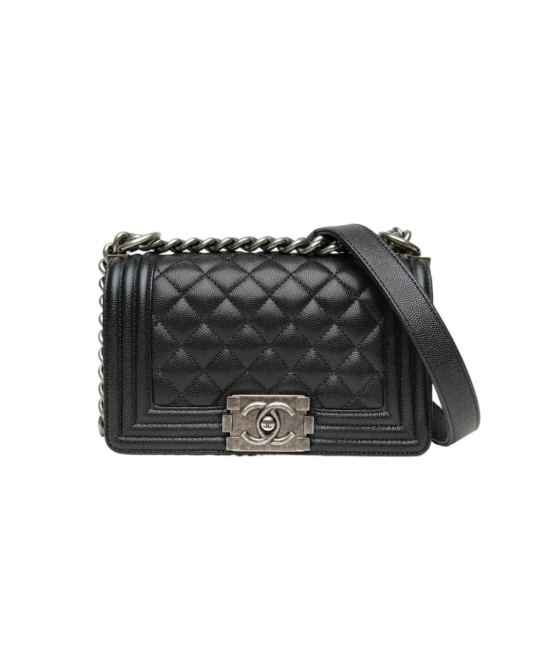 CHANEL Черная кожаная сумка через плечо, фото 9