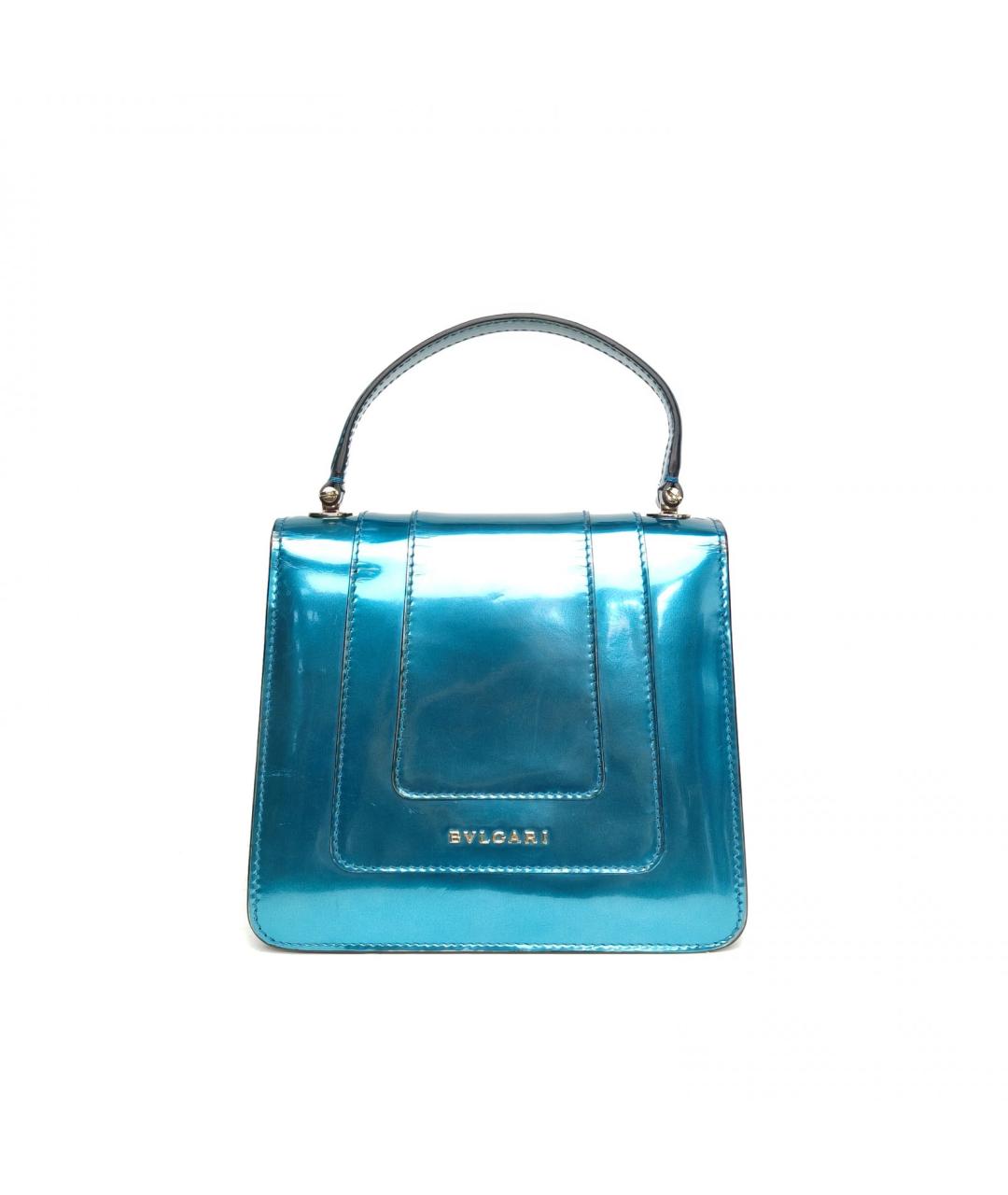 BVLGARI Синяя кожаная сумка через плечо, фото 3