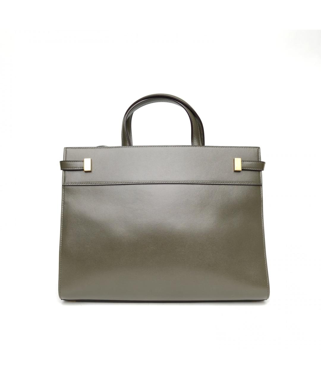 SAINT LAURENT Серая кожаная сумка через плечо, фото 4