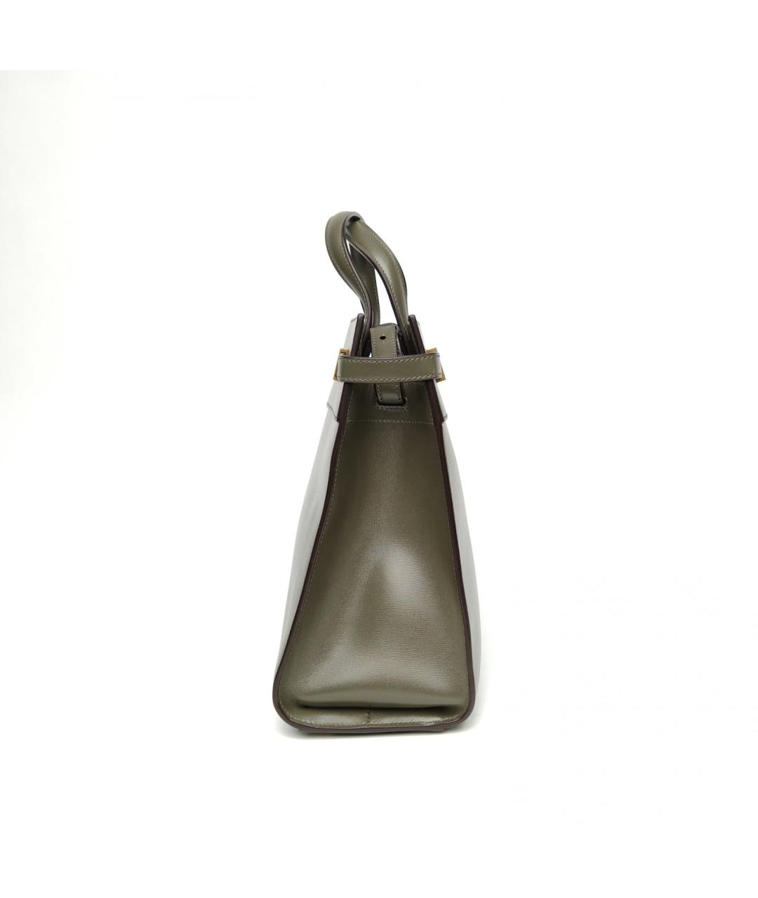 SAINT LAURENT Серая кожаная сумка через плечо, фото 5