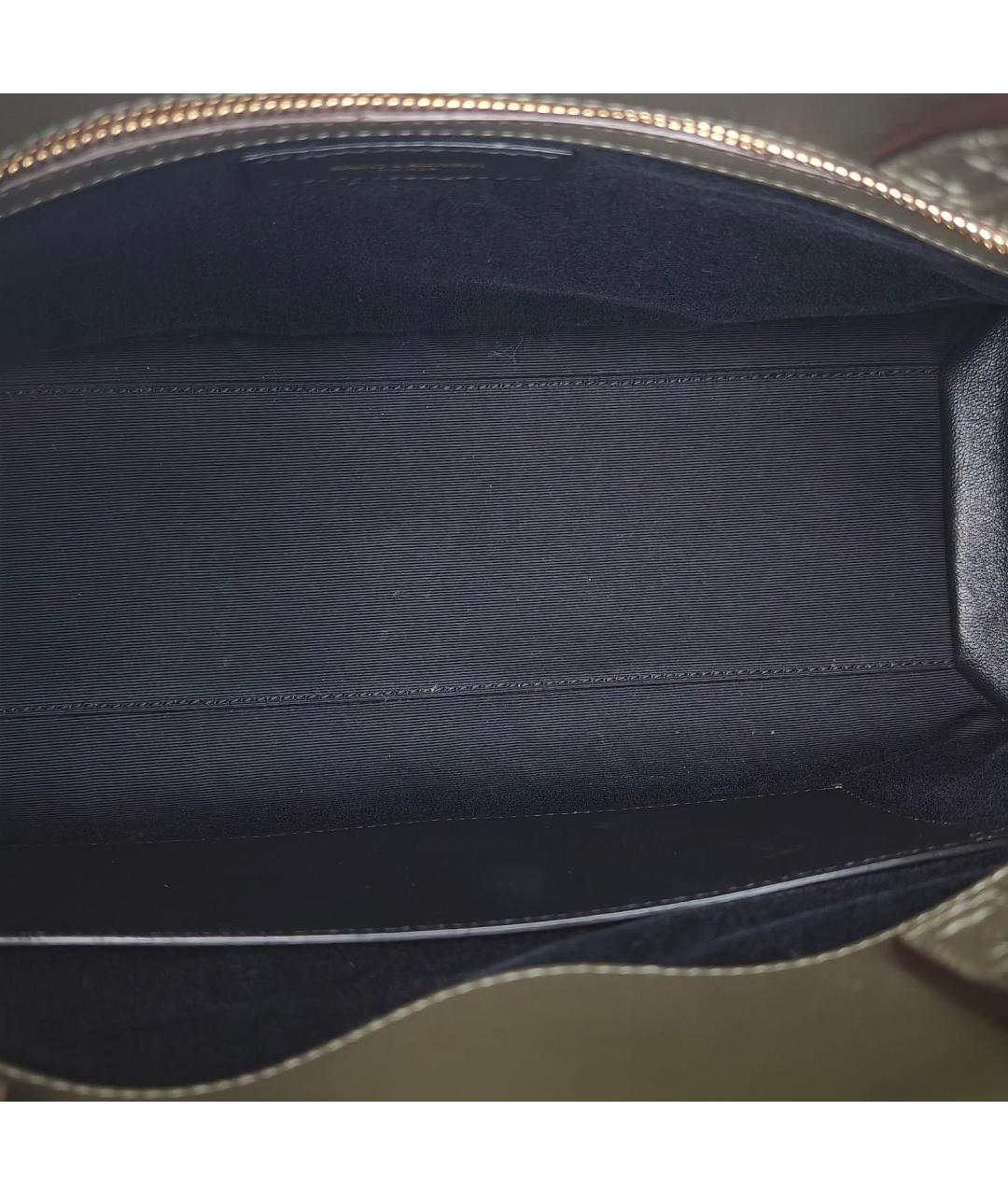 SAINT LAURENT Серая кожаная сумка через плечо, фото 8