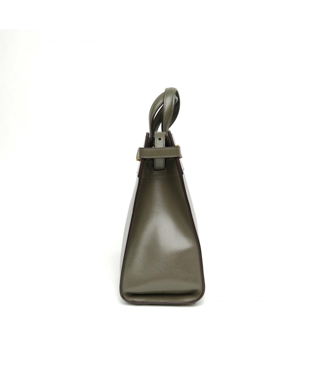 SAINT LAURENT Серая кожаная сумка через плечо, фото 3