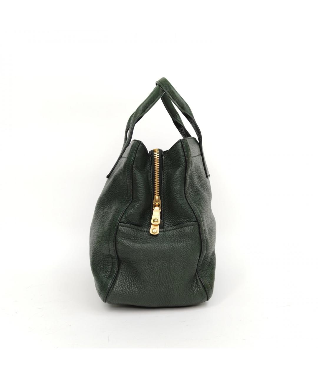 MIU MIU Зеленая кожаная сумка через плечо, фото 3