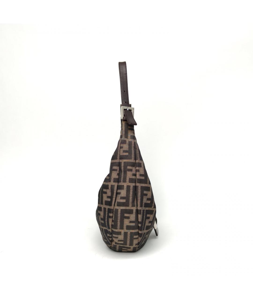 FENDI Коричневая тканевая сумка через плечо, фото 5