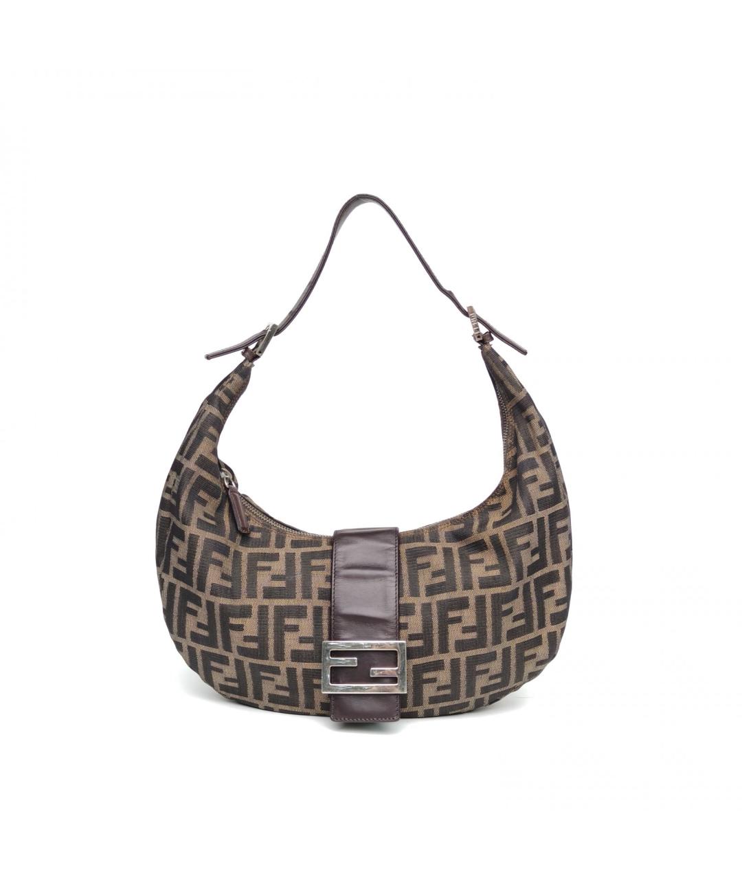 FENDI Коричневая тканевая сумка через плечо, фото 2