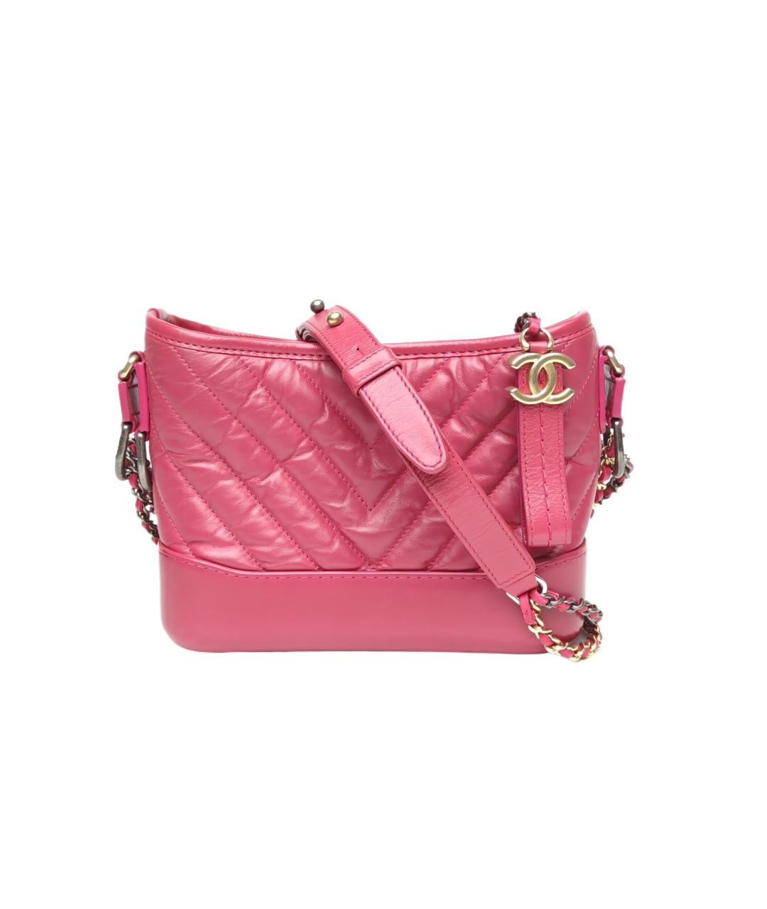 CHANEL Розовая кожаная сумка через плечо, фото 9