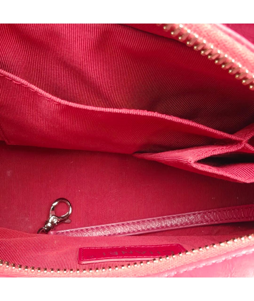 CHANEL Розовая кожаная сумка через плечо, фото 7