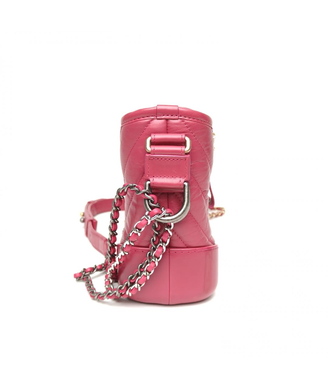 CHANEL Розовая кожаная сумка через плечо, фото 5