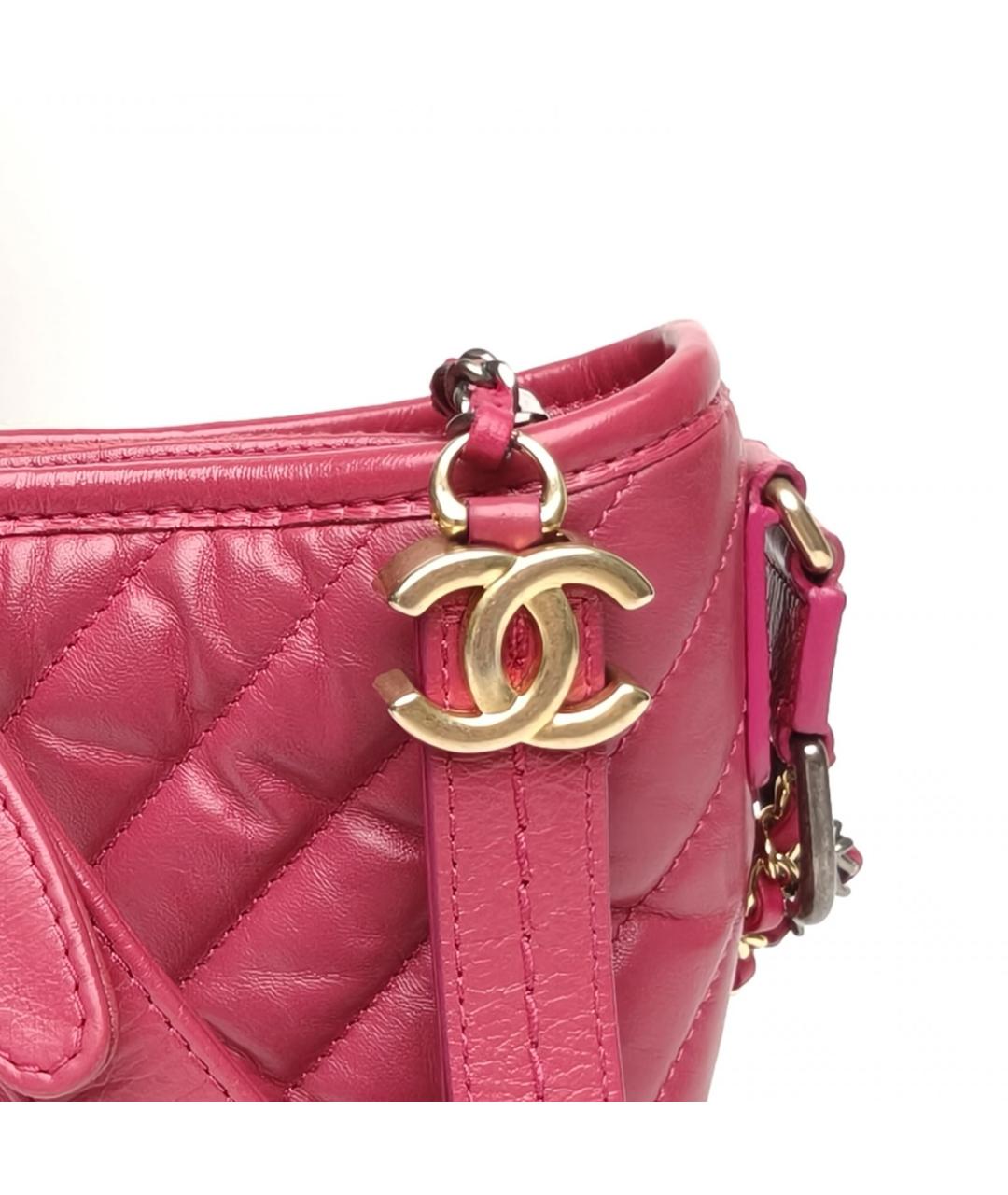 CHANEL Розовая кожаная сумка через плечо, фото 8