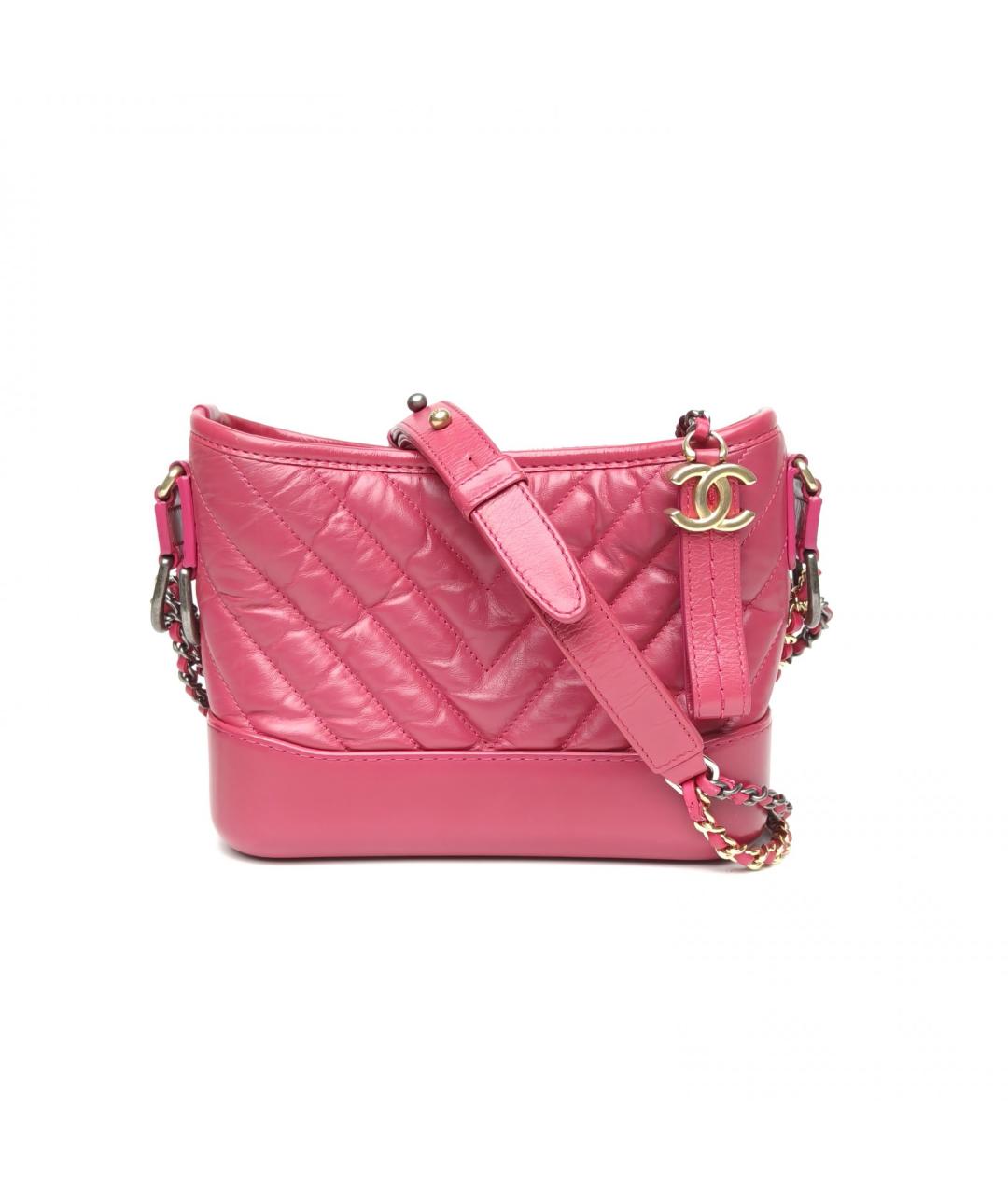 CHANEL Розовая кожаная сумка через плечо, фото 2