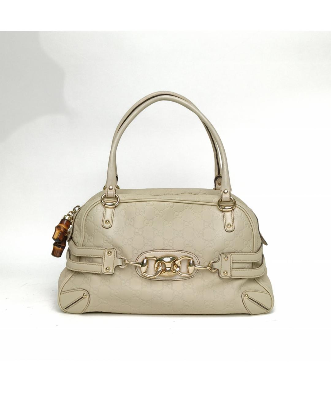 GUCCI Золотая кожаная сумка с короткими ручками, фото 2