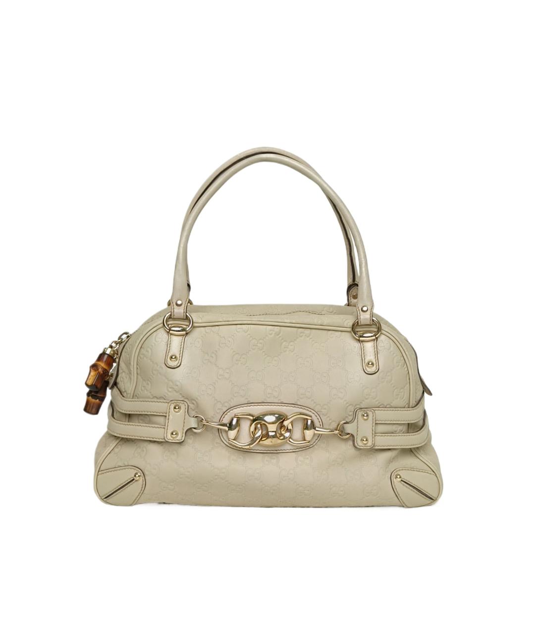 GUCCI Золотая кожаная сумка с короткими ручками, фото 10