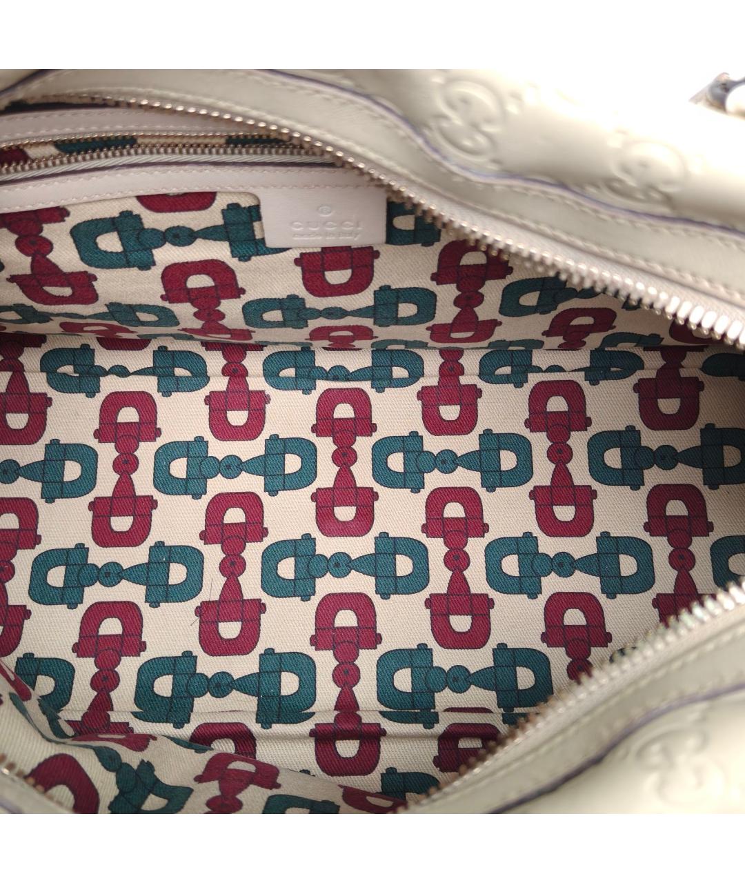 GUCCI Золотая кожаная сумка с короткими ручками, фото 7