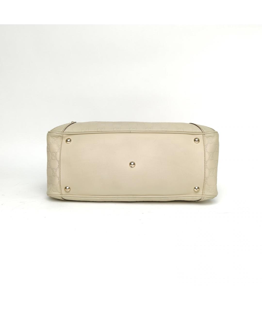 GUCCI Золотая кожаная сумка с короткими ручками, фото 6