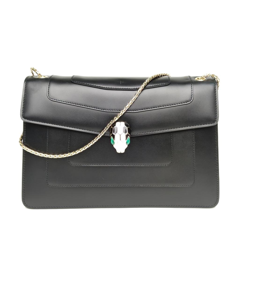 BVLGARI Черная кожаная сумка через плечо, фото 10