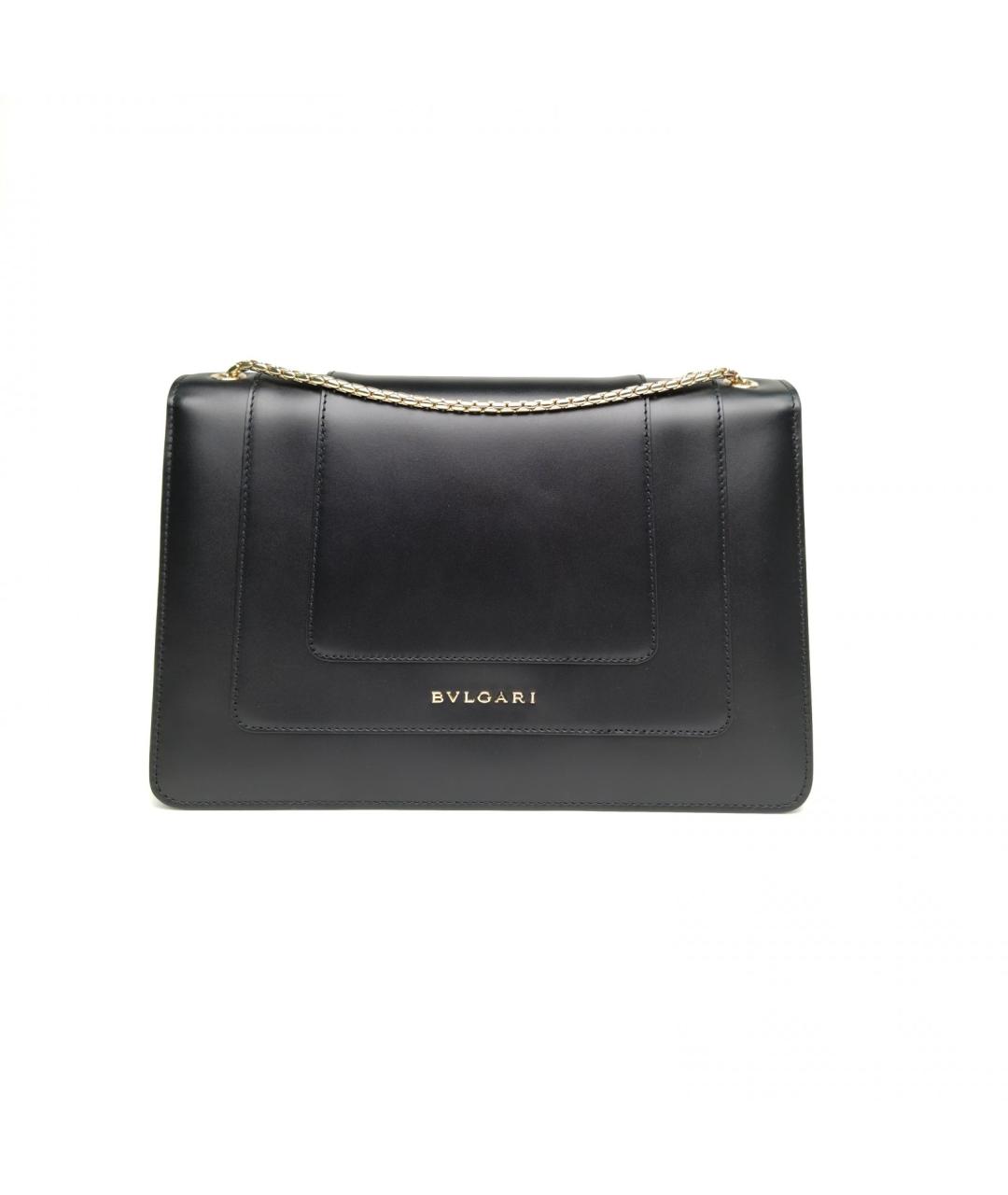 BVLGARI Черная кожаная сумка через плечо, фото 4