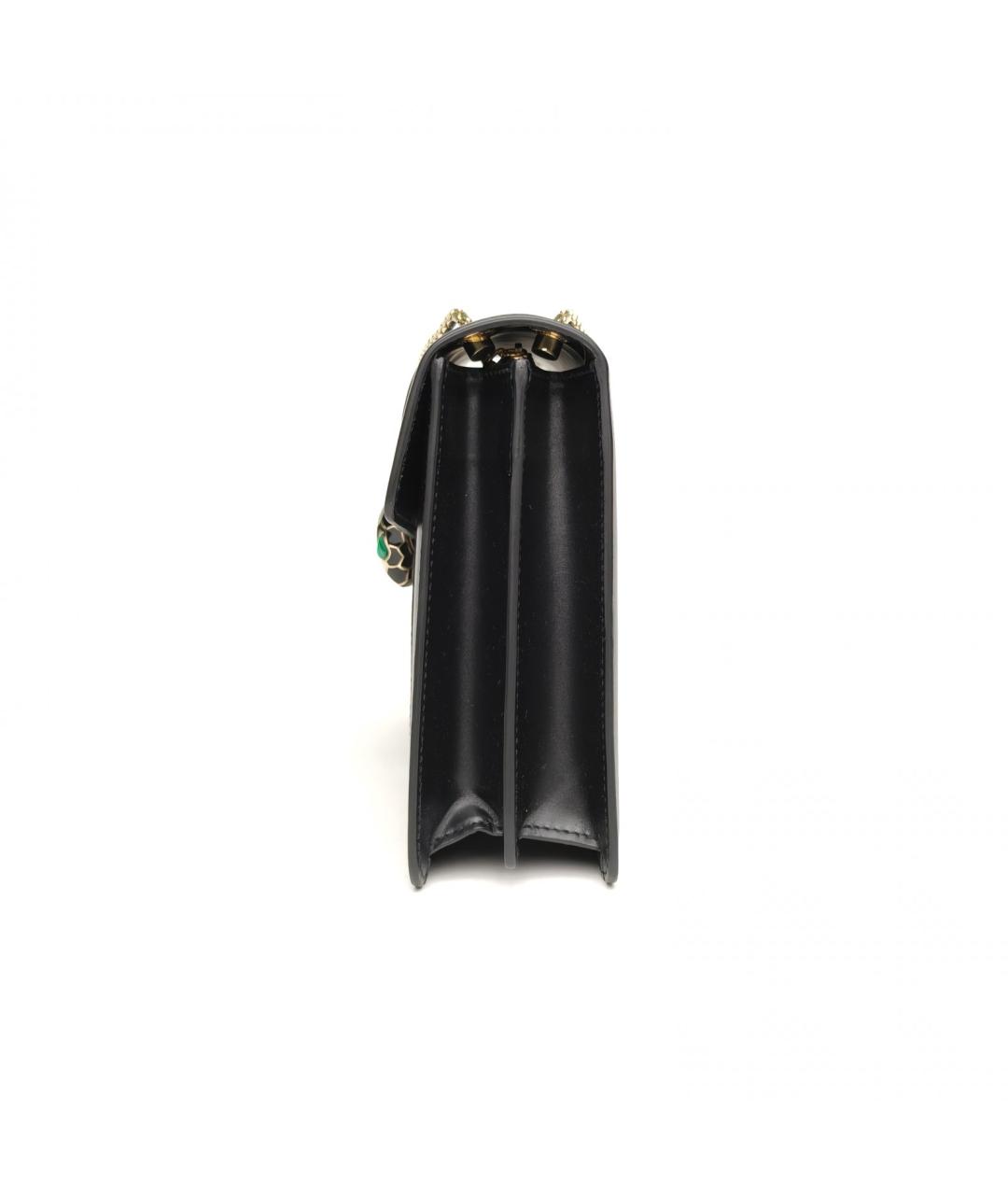BVLGARI Черная кожаная сумка через плечо, фото 3