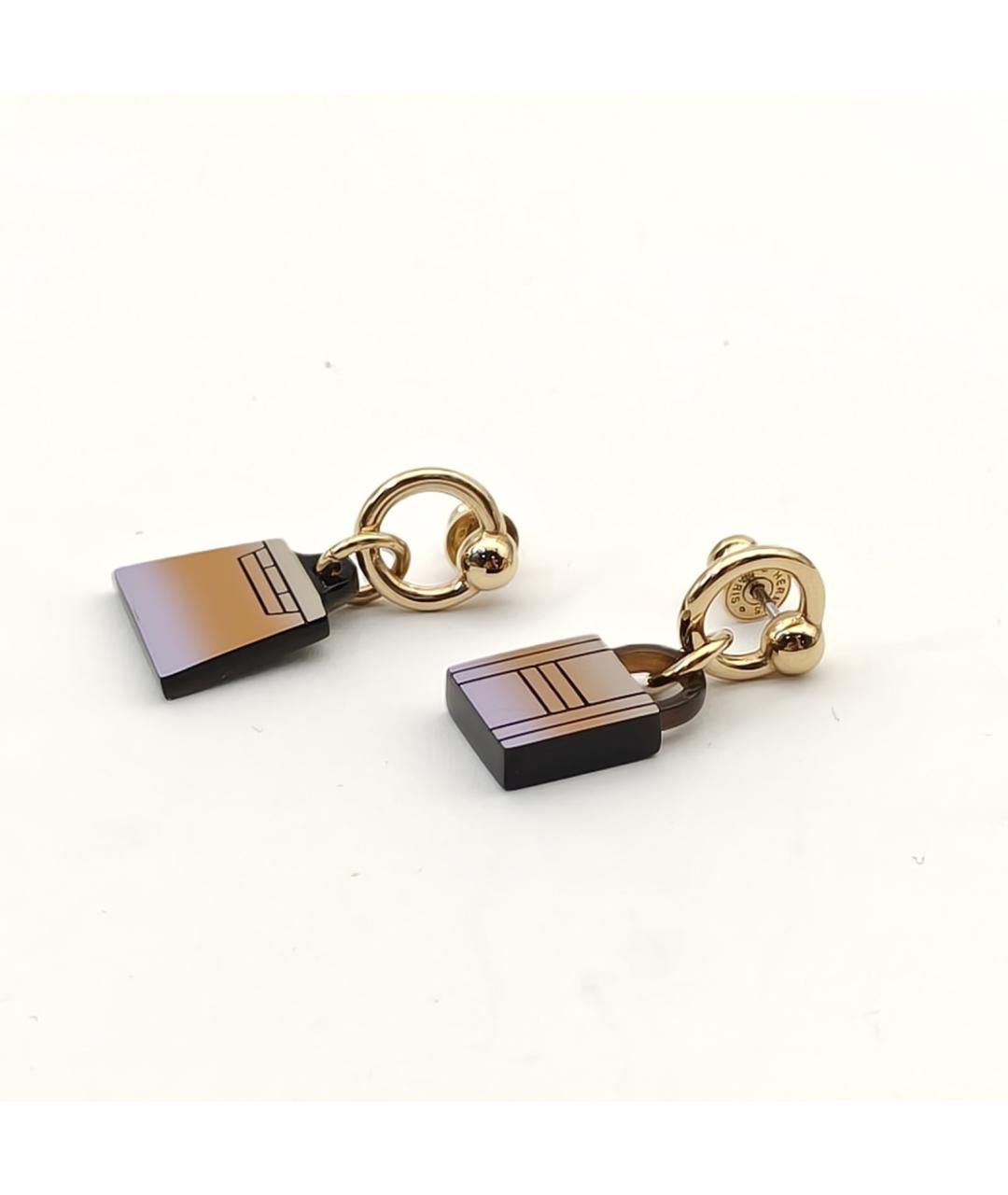 HERMES Золотые металлические серьги, фото 4