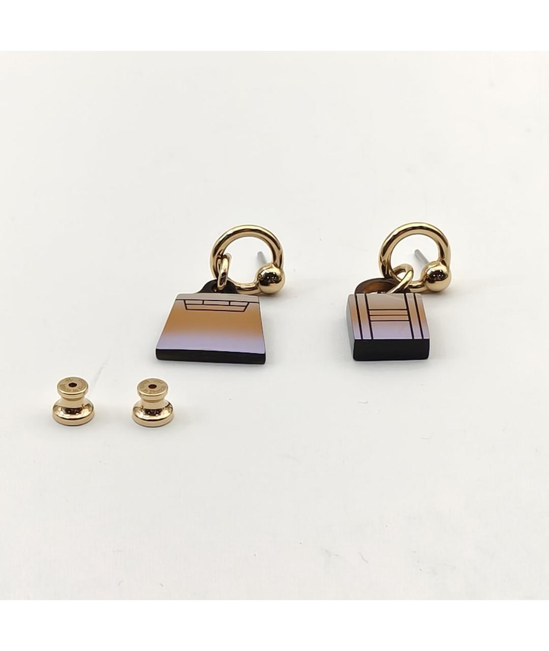 HERMES Золотые металлические серьги, фото 7