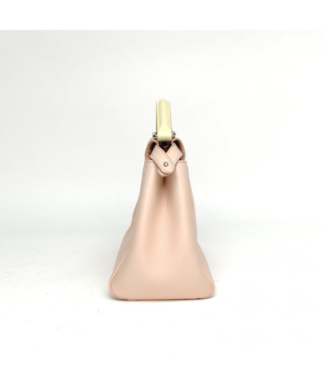 FENDI Розовая кожаная сумка через плечо, фото 4