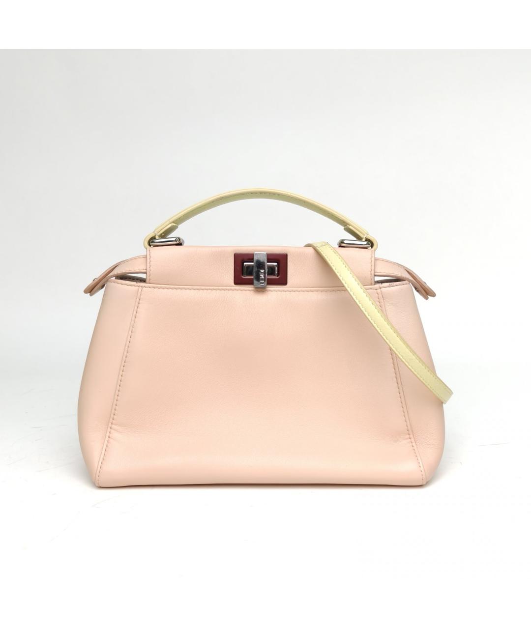 FENDI Розовая кожаная сумка через плечо, фото 8