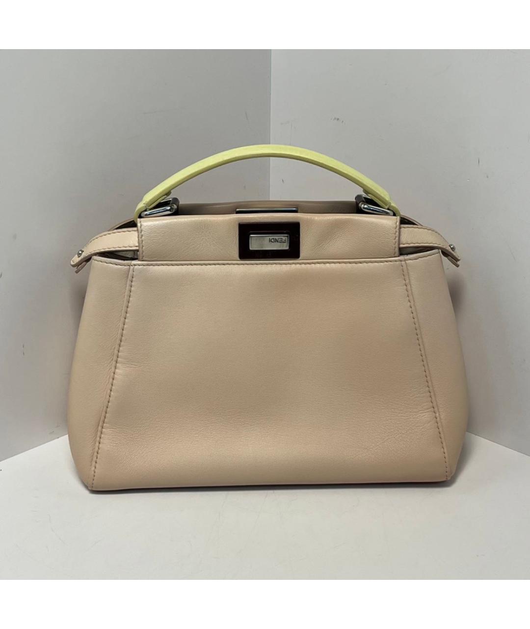 FENDI Розовая кожаная сумка через плечо, фото 9