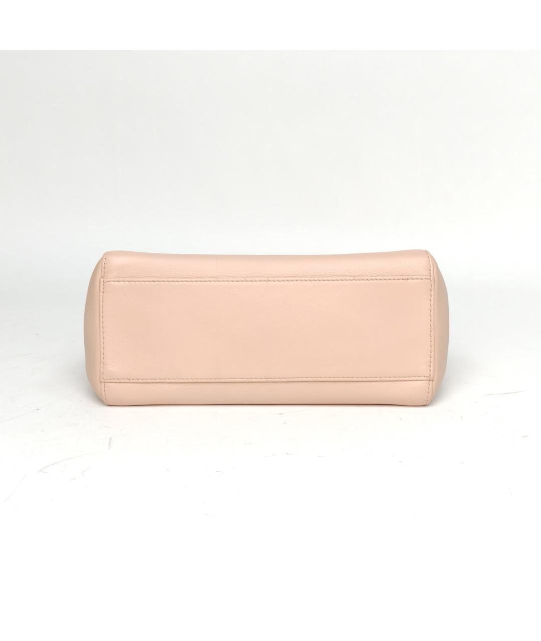 FENDI Розовая кожаная сумка через плечо, фото 5