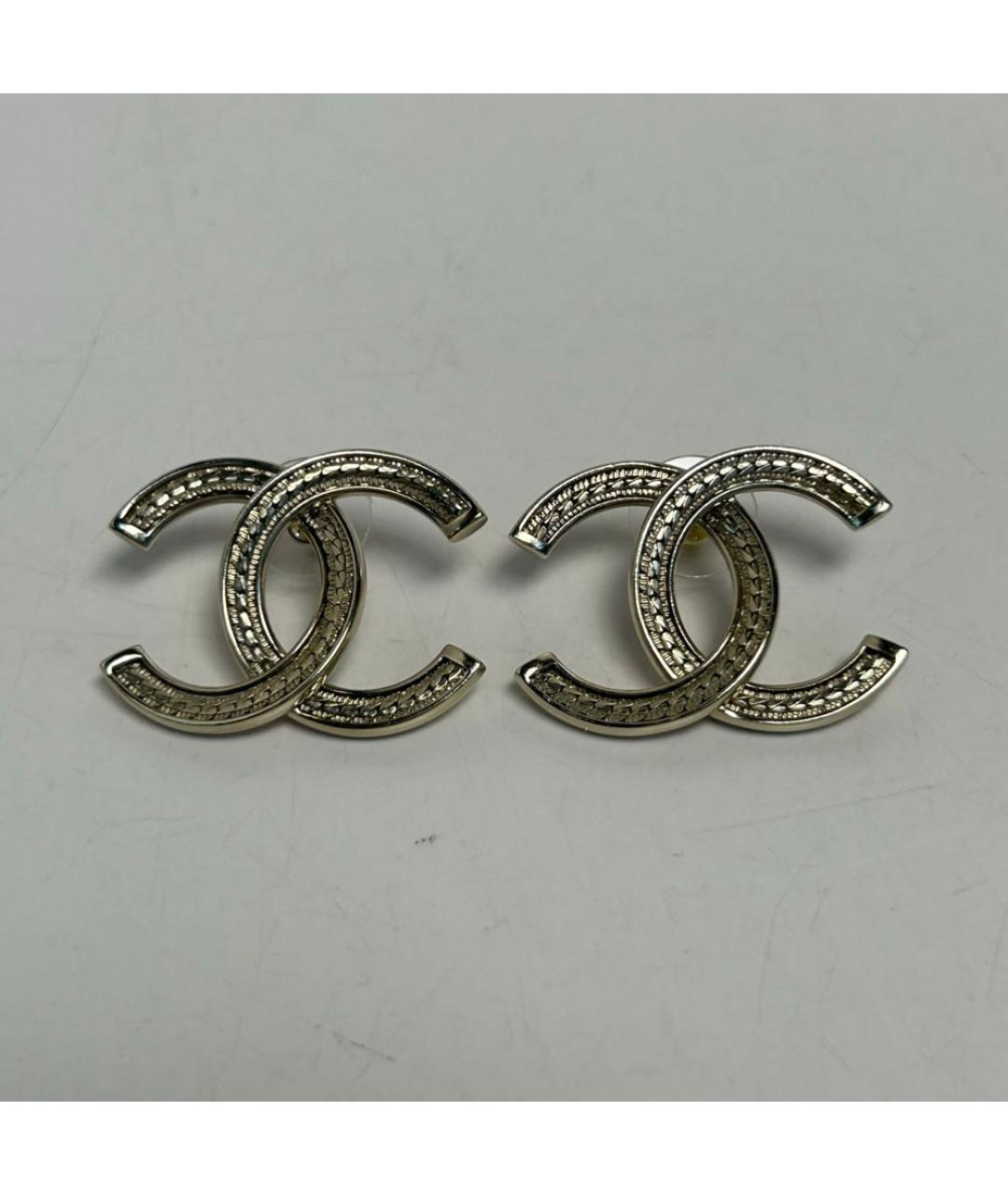 CHANEL Золотые металлические серьги, фото 7