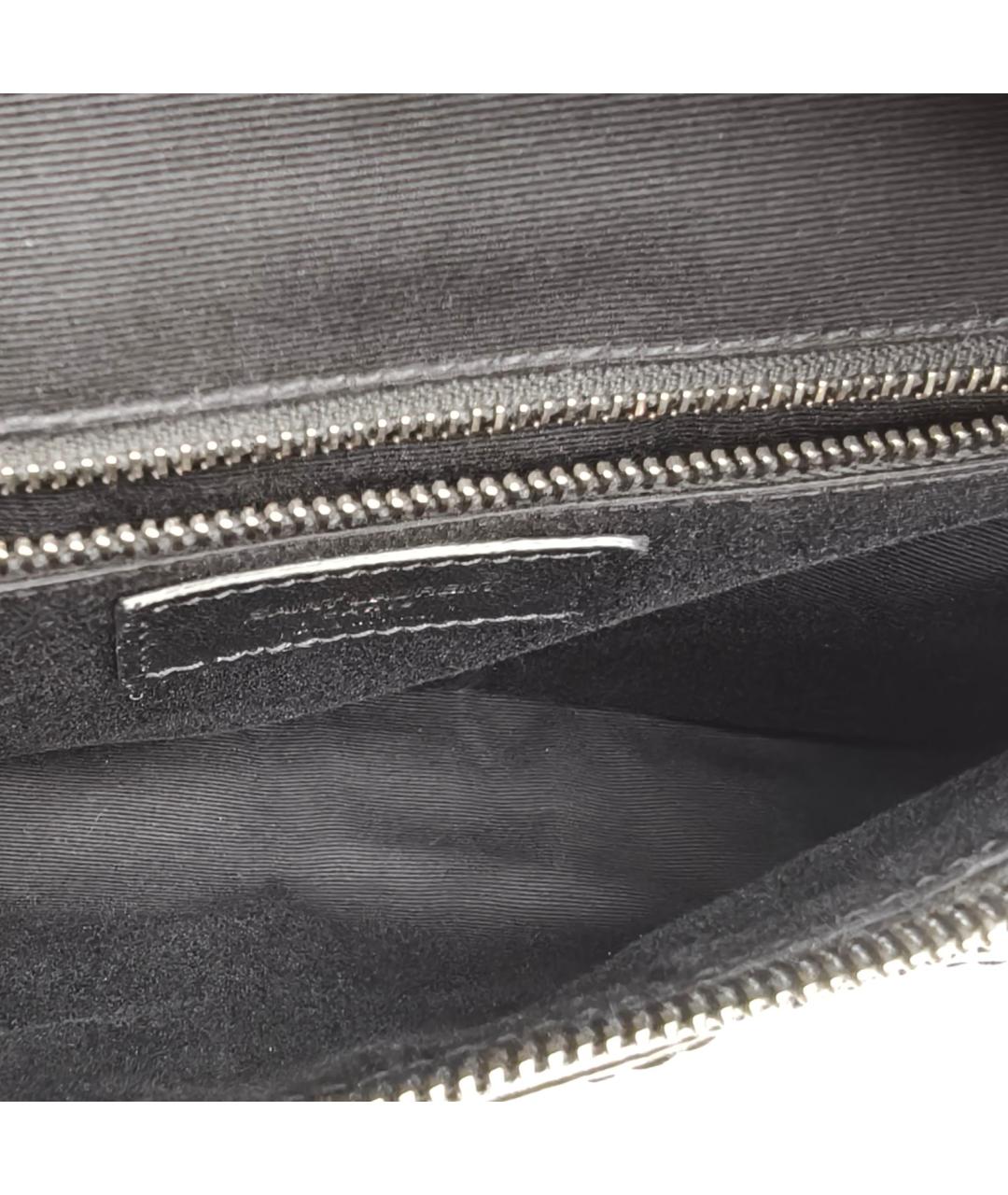 SAINT LAURENT Черная кожаная сумка через плечо, фото 8