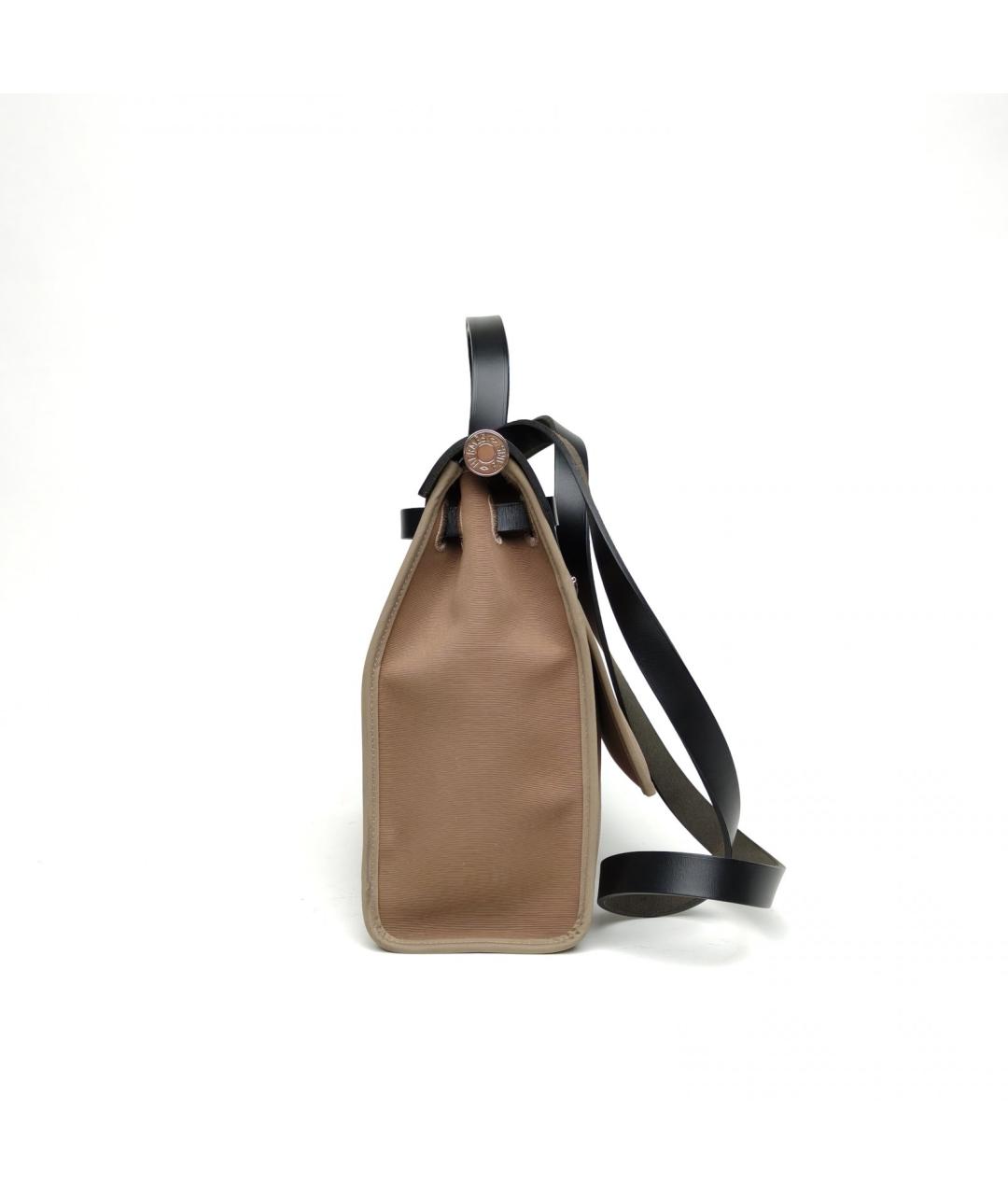 HERMES Бежевая сумка с короткими ручками, фото 3