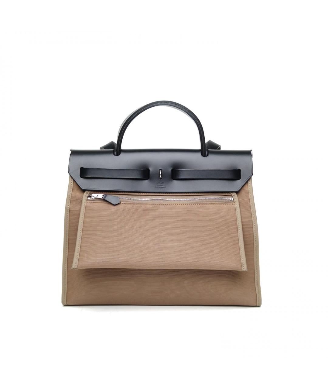 HERMES Бежевая сумка с короткими ручками, фото 4